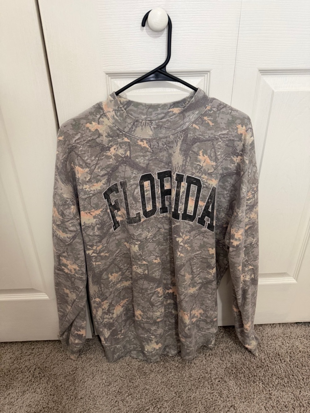 Gray Camouflage "FLORIDA" Long Sleeve Tee